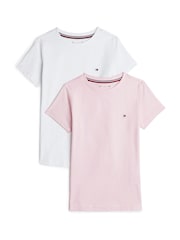 Tommy Hilfiger White Short Sleeve Pyjama T-Shirts 2 Pack - Image 1 of 5