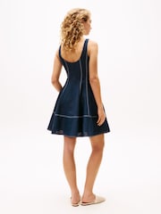 Tommy Hilfiger Blue Tommy Hilfiger x Sofia Richie Grainge Linen Mini Dress - Image 3 of 5