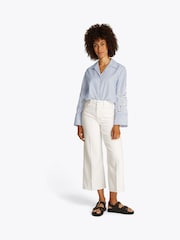 Tommy Hilfiger Blue Broderie Anglaise 100% Cotton Shirt - Image 4 of 6
