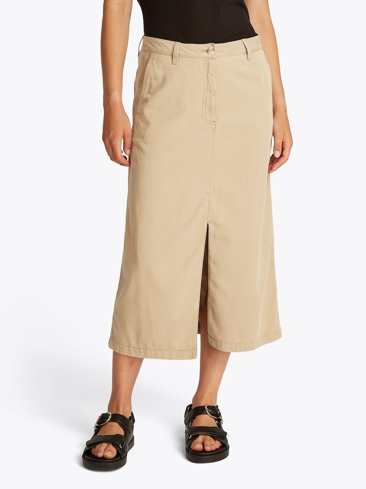 Tommy Hilfiger Brown Blend Midi Skirt - Image 1 of 6