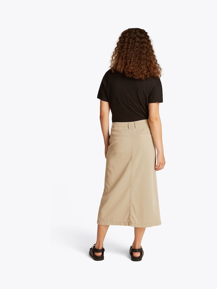 Tommy Hilfiger Brown Blend Midi Skirt - Image 3 of 6