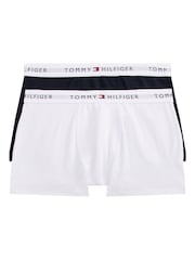 Tommy Hilfiger White Tommy Hilfiger Signature Essential Black Boxer Briefs 2 Pack - Image 1 of 5