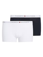 Tommy Hilfiger White Tommy Hilfiger Signature Essential Black Boxer Briefs 2 Pack - Image 3 of 5