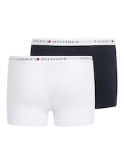 Tommy Hilfiger White Tommy Hilfiger Signature Essential Black Boxer Briefs 2 Pack - Image 4 of 5