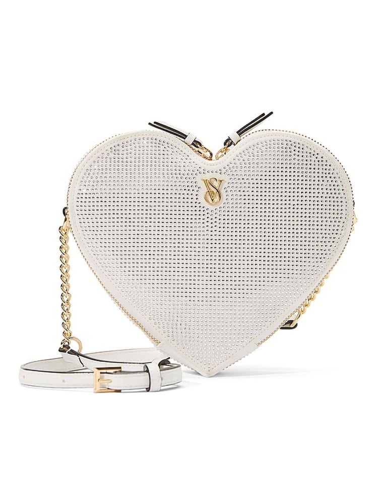 Victoria's Secret White Heart Crossbody Bag - Image 2 of 4