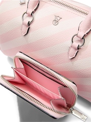 Victoria's Secret Iconic Stripe Pink Purse - Image 3 of 3