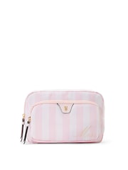 Victoria's Secret Pink Stripe Bridal Makeup Bag - Image 1 of 3