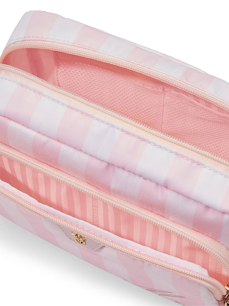 Victoria's Secret Pink Stripe Bridal Makeup Bag - Image 3 of 3