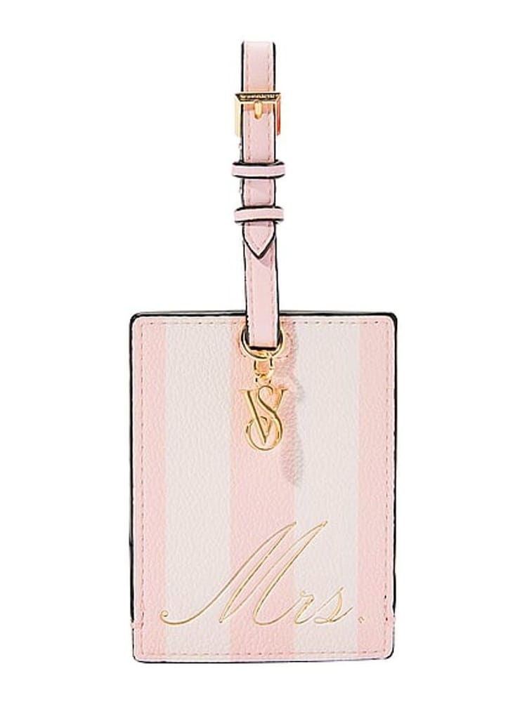 Victoria's Secret Pink Stripe Bridal Luggage Tag - Image 1 of 2