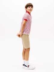 Tommy Hilfiger White Flag Short Sleeve 100% Cotton Polo Shirt - Image 2 of 6