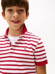 Tommy Hilfiger White Flag Short Sleeve 100% Cotton Polo Shirt - Image 3 of 6
