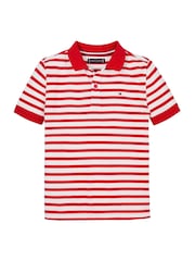 Tommy Hilfiger White Flag Short Sleeve 100% Cotton Polo Shirt - Image 5 of 6