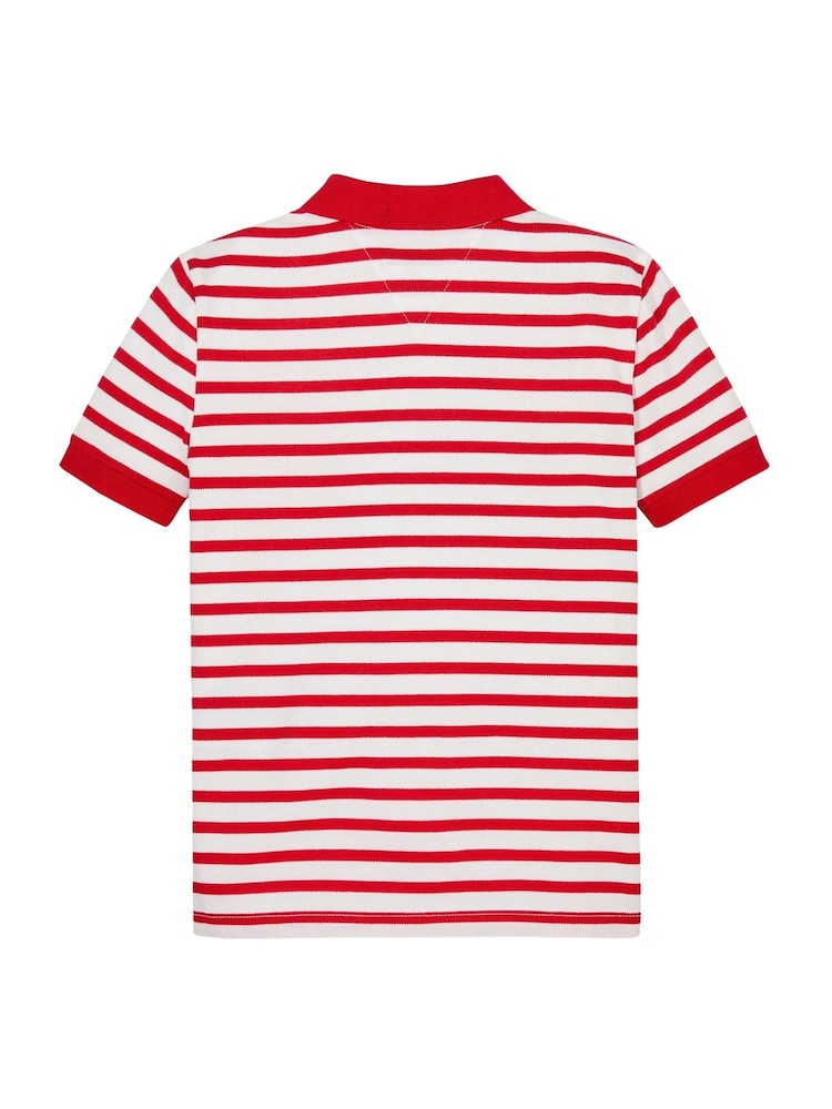 Tommy Hilfiger White Flag Short Sleeve 100% Cotton Polo Shirt - Image 6 of 6