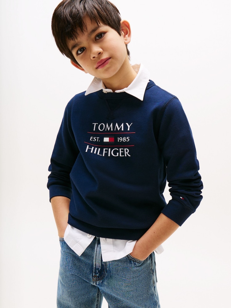 Tommy Hilfiger Blue Flag Sweatshirt - Image 1 of 5