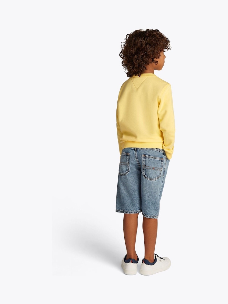 צהוב - Tommy Hilfiger סווטשירט עם לוגו דגל - Image 2 of 5