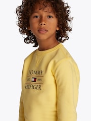 צהוב - Tommy Hilfiger סווטשירט עם לוגו דגל - Image 3 of 5