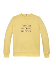 צהוב - Tommy Hilfiger סווטשירט עם לוגו דגל - Image 4 of 5
