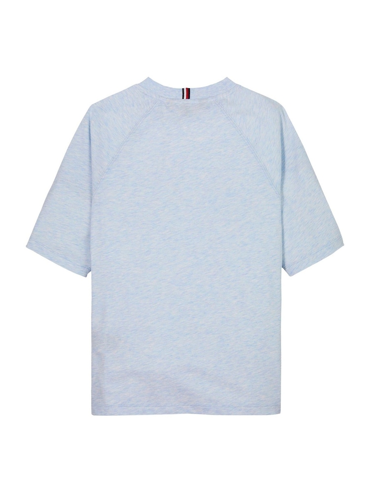 Tommy Hilfiger Blue Denim Varsity Short Sleeve 100% Cotton T-Shirt - Image 5 of 6