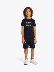 Tommy Hilfiger Blue Regular Fit Short Sleeve 100% Cotton T-Shirt - Image 1 of 5