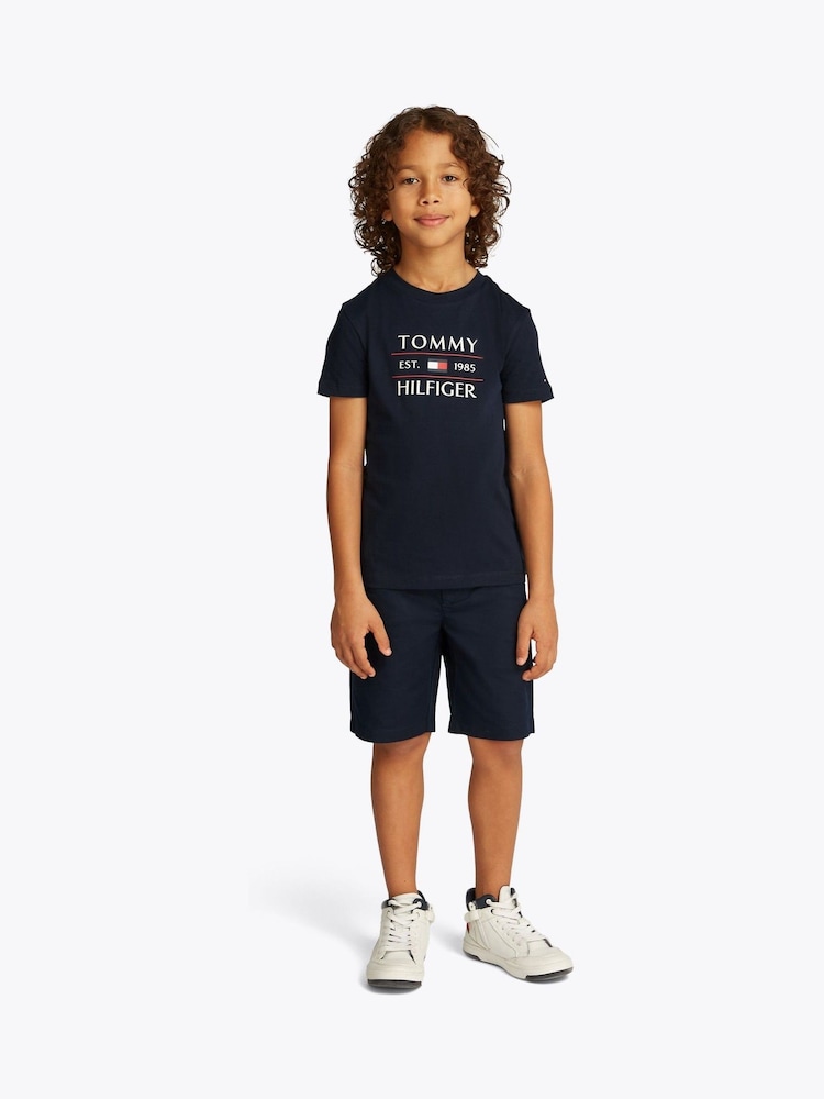Tommy Hilfiger Blue Regular Fit Short Sleeve 100% Cotton T-Shirt - Image 1 of 5