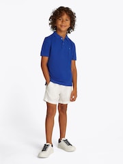 Tommy Hilfiger Light Blue Flag Short Sleeve 100% Cotton Polo Shirt - Image 1 of 5
