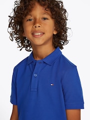 Tommy Hilfiger Light Blue Flag Short Sleeve 100% Cotton Polo Shirt - Image 3 of 5