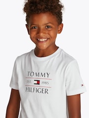 Tommy Hilfiger White Regular Fit Short Sleeve 100% Cotton T-Shirt - Image 3 of 5