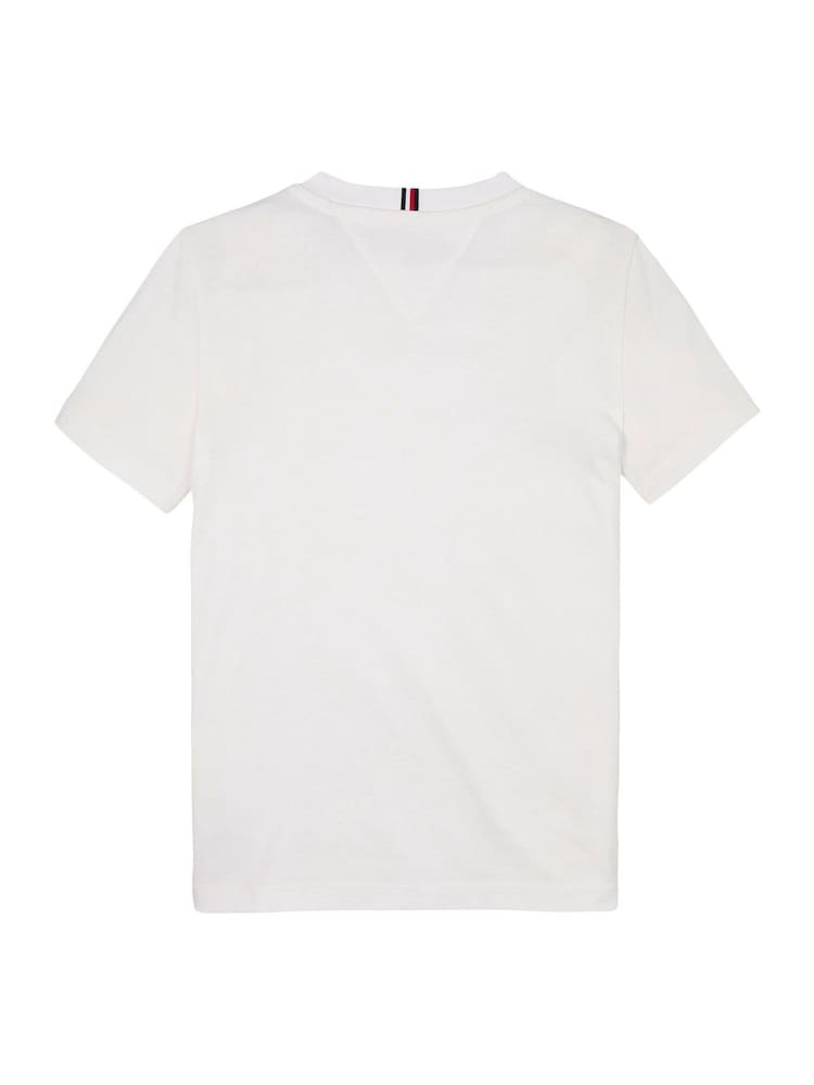 Tommy Hilfiger White Regular Fit Short Sleeve 100% Cotton T-Shirt - Image 5 of 5