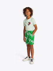Tommy Hilfiger Green Stretch Poplin Printed Shorts - Image 1 of 1