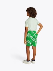 Tommy Hilfiger Green Stretch Poplin Printed Shorts - Image 2 of 5