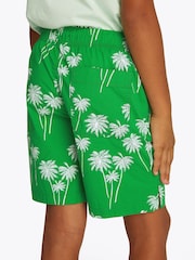 Tommy Hilfiger Green Stretch Poplin Printed Shorts - Image 3 of 5