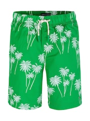 Tommy Hilfiger Green Stretch Poplin Printed Shorts - Image 4 of 5