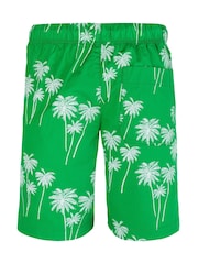 Tommy Hilfiger Green Stretch Poplin Printed Shorts - Image 5 of 5