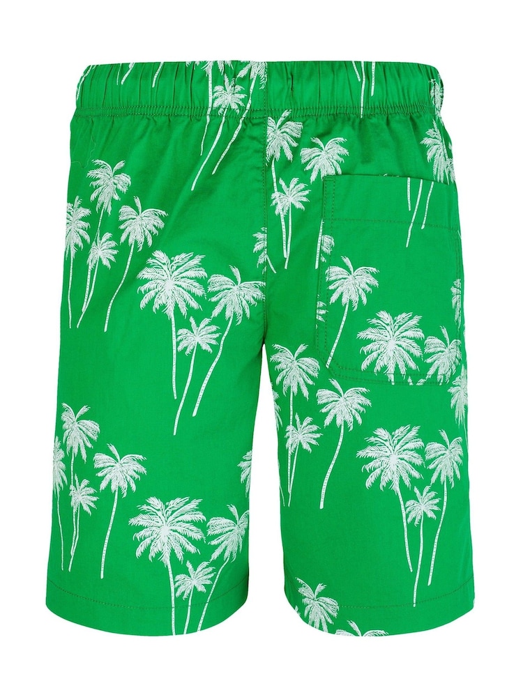 Tommy Hilfiger Green Stretch Poplin Printed Shorts - Image 5 of 5