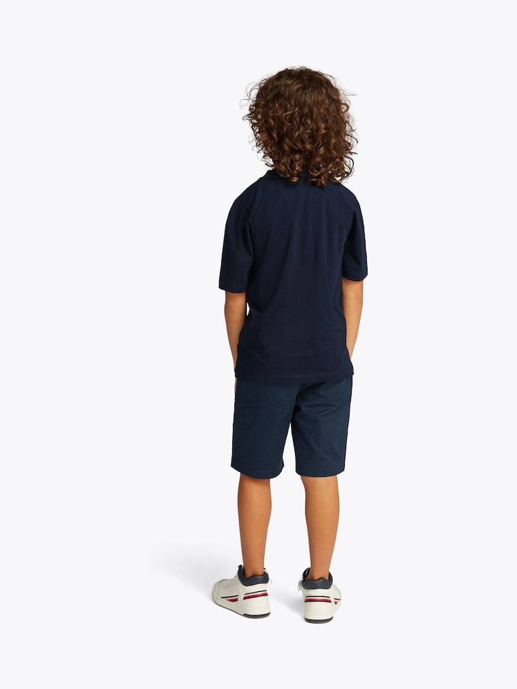 Tommy Hilfiger Blue Varsity Short Sleeve 100% Cotton T-Shirt - Image 2 of 5 Tommy Hilfiger Blue Varsity Short Sleeve 100% Cotton T-Shirt - Image 2 of 5