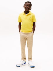 Tommy Hilfiger Yellow Flag Short Sleeve 100% Cotton Polo Shirt - Image 4 of 6