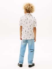 Tommy Hilfiger White Print Short Sleeve Shirt - Image 2 of 7