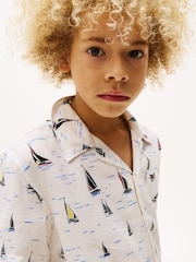 Tommy Hilfiger White Print Short Sleeve Shirt - Image 3 of 7