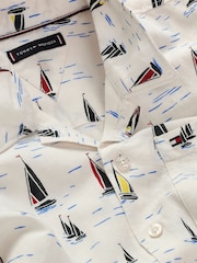 Tommy Hilfiger White Print Short Sleeve Shirt - Image 7 of 7