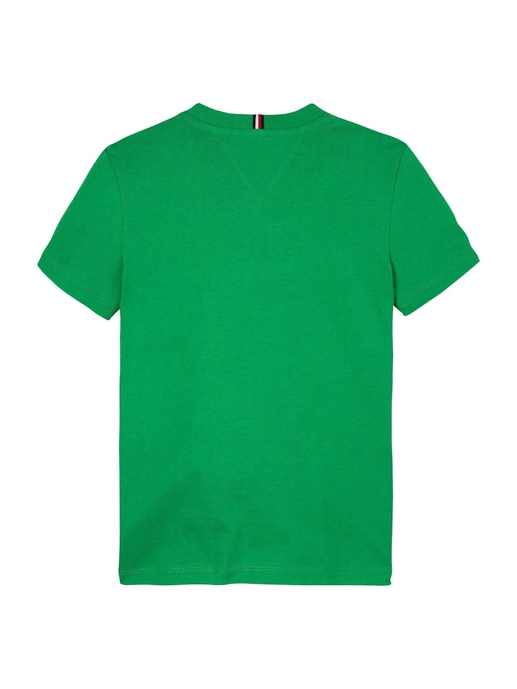 Tommy Hilfiger Green Regular Fit Short Sleeve 100% Cotton T-Shirt - Image 5 of 5