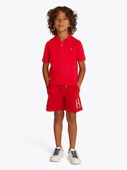Tommy Hilfiger Red Flag Short Sleeve 100% Cotton Polo Shirt - Image 1 of 5