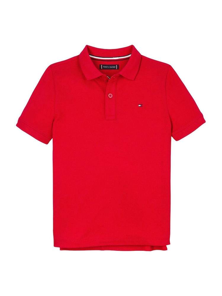 Tommy Hilfiger Red Flag Short Sleeve 100% Cotton Polo Shirt - Image 4 of 5