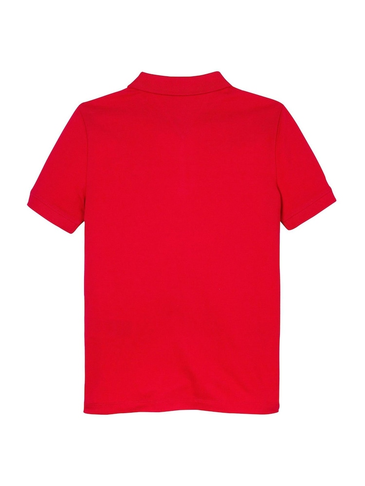 Tommy Hilfiger Red Flag Short Sleeve 100% Cotton Polo Shirt - Image 5 of 5
