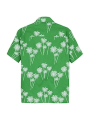 Tommy Hilfiger Green Stretch Poplin Printed Short Sleeve Shirt - Image 5 of 5