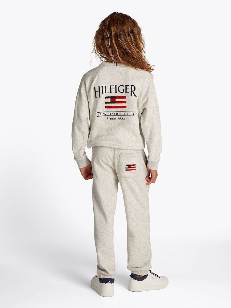 Tommy Hilfiger White Relaxed Flag Sweatshirt - Image 2 of 5