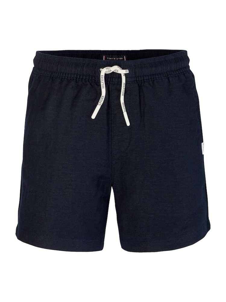 Tommy Hilfiger Black Linen Viscose Shorts - Image 1 of 2