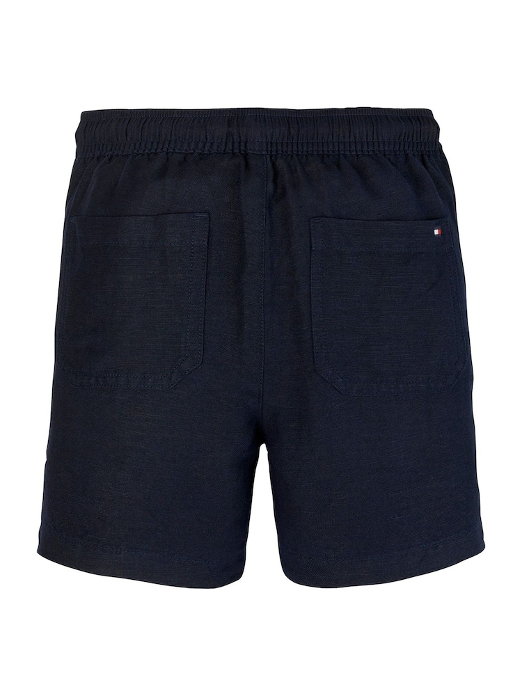 Tommy Hilfiger Black Linen Viscose Shorts - Image 2 of 2