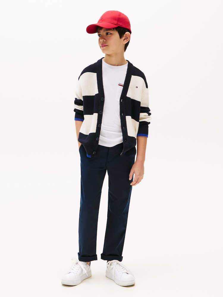 Tommy Hilfiger Blue Embroidered Flag Trousers - Image 3 of 5