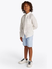 Tommy Hilfiger Light Blue Belted Shorts - Image 1 of 5