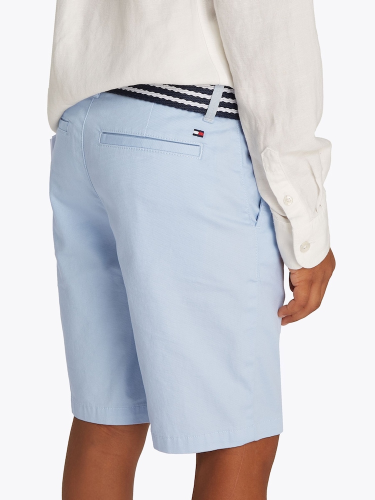 Tommy Hilfiger Light Blue Belted Shorts - Image 3 of 5